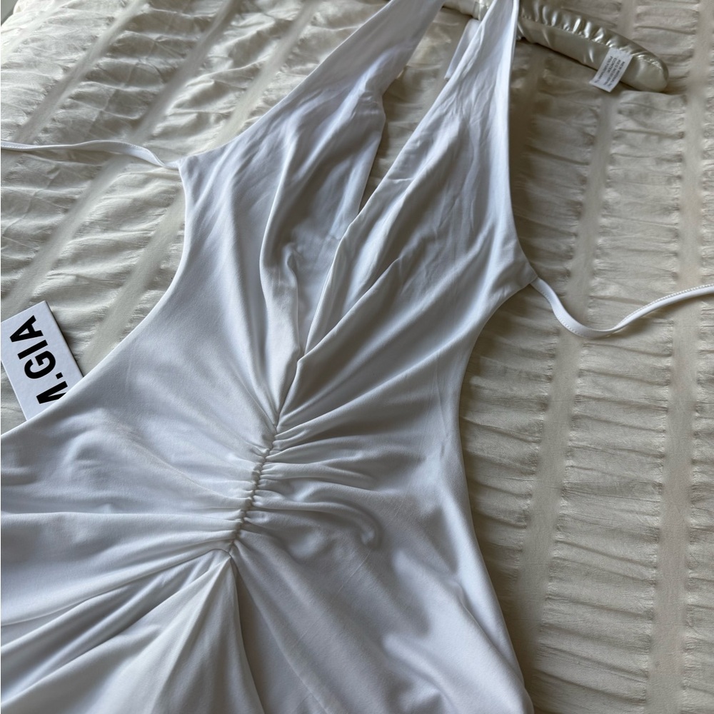 I.AM.GIA White Ruched Dress